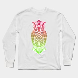 the magical owl in mandala in line art wallpaper ecopop love Long Sleeve T-Shirt